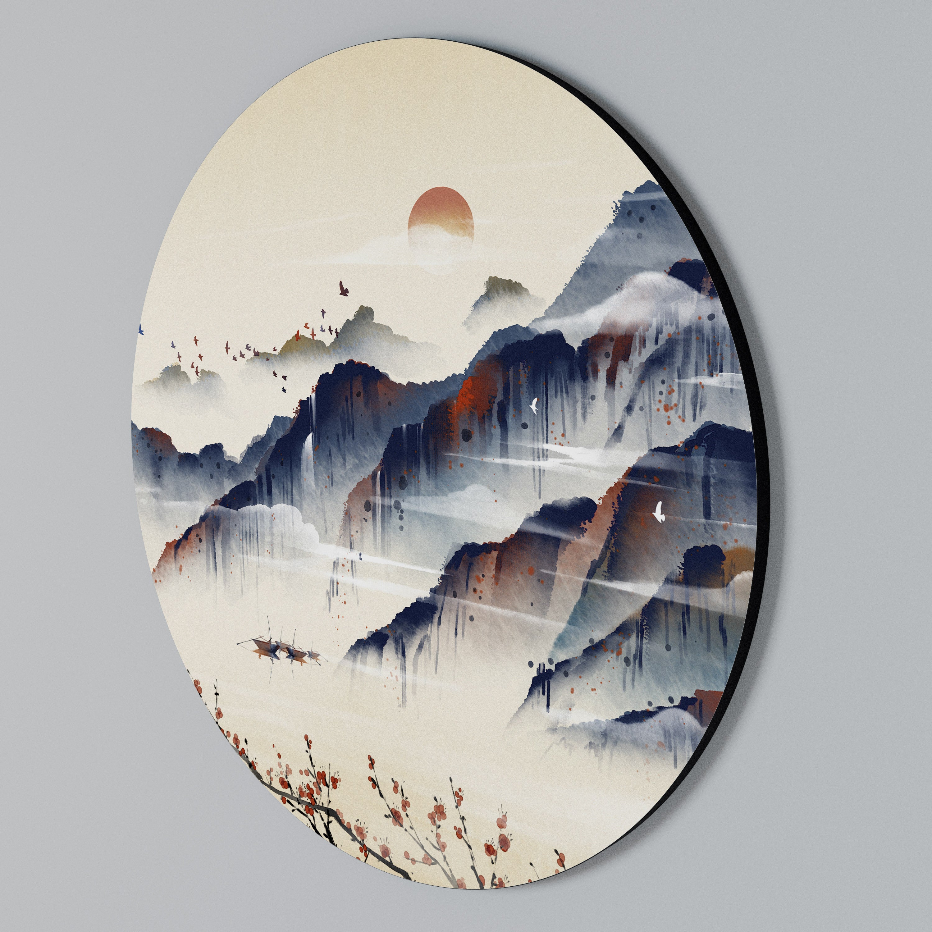 JAPANESE LANDSCAPE Rundes Wandbild