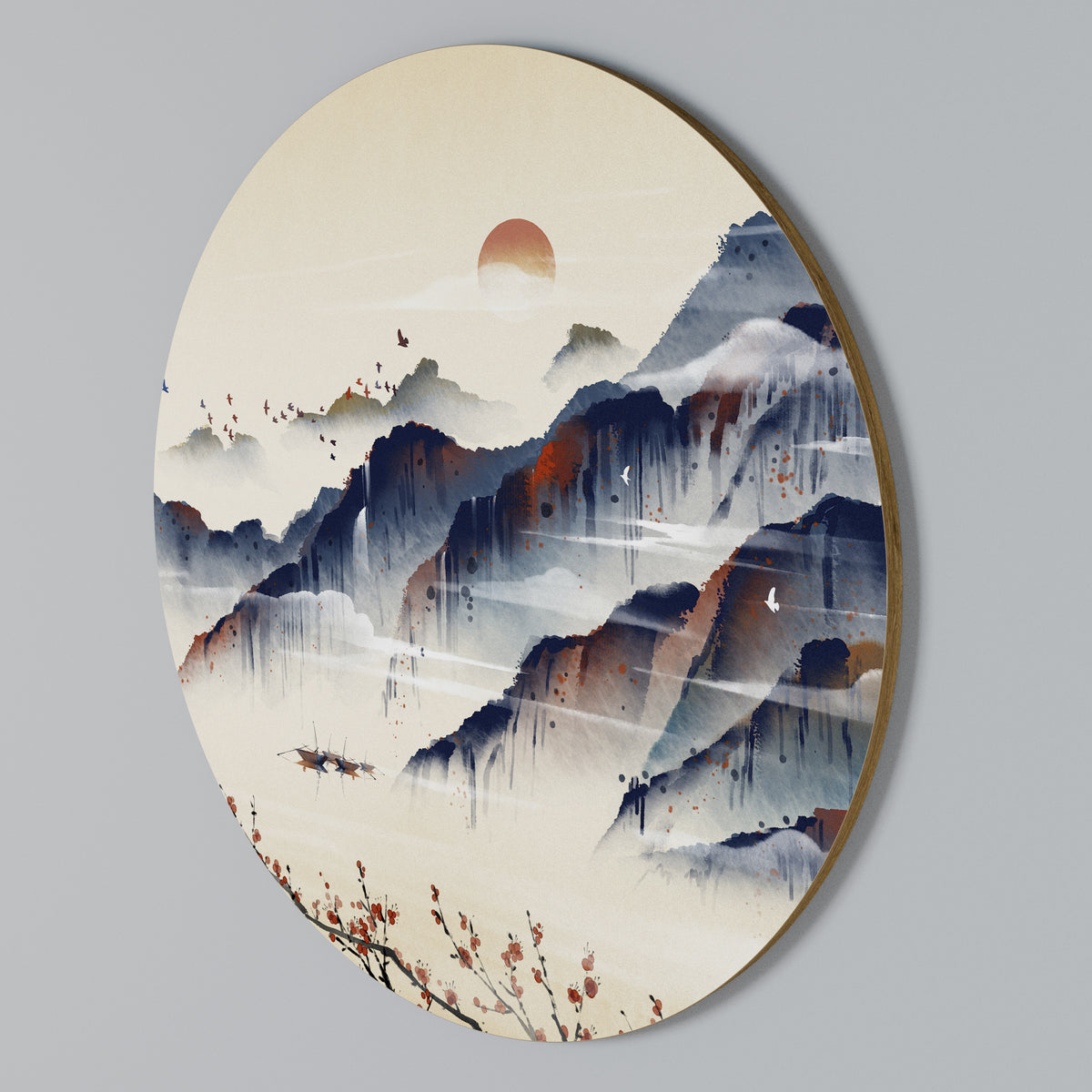 JAPANESE LANDSCAPE Rundes Wandbild