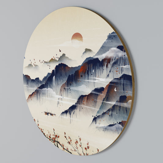 JAPANESE LANDSCAPE Rundes Wandbild
