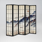 JAPANESE LANDSCAPE Decorative 5-Panel Room Divider
