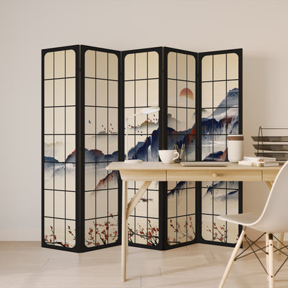 JAPANESE LANDSCAPE 5-teiliger Paravent