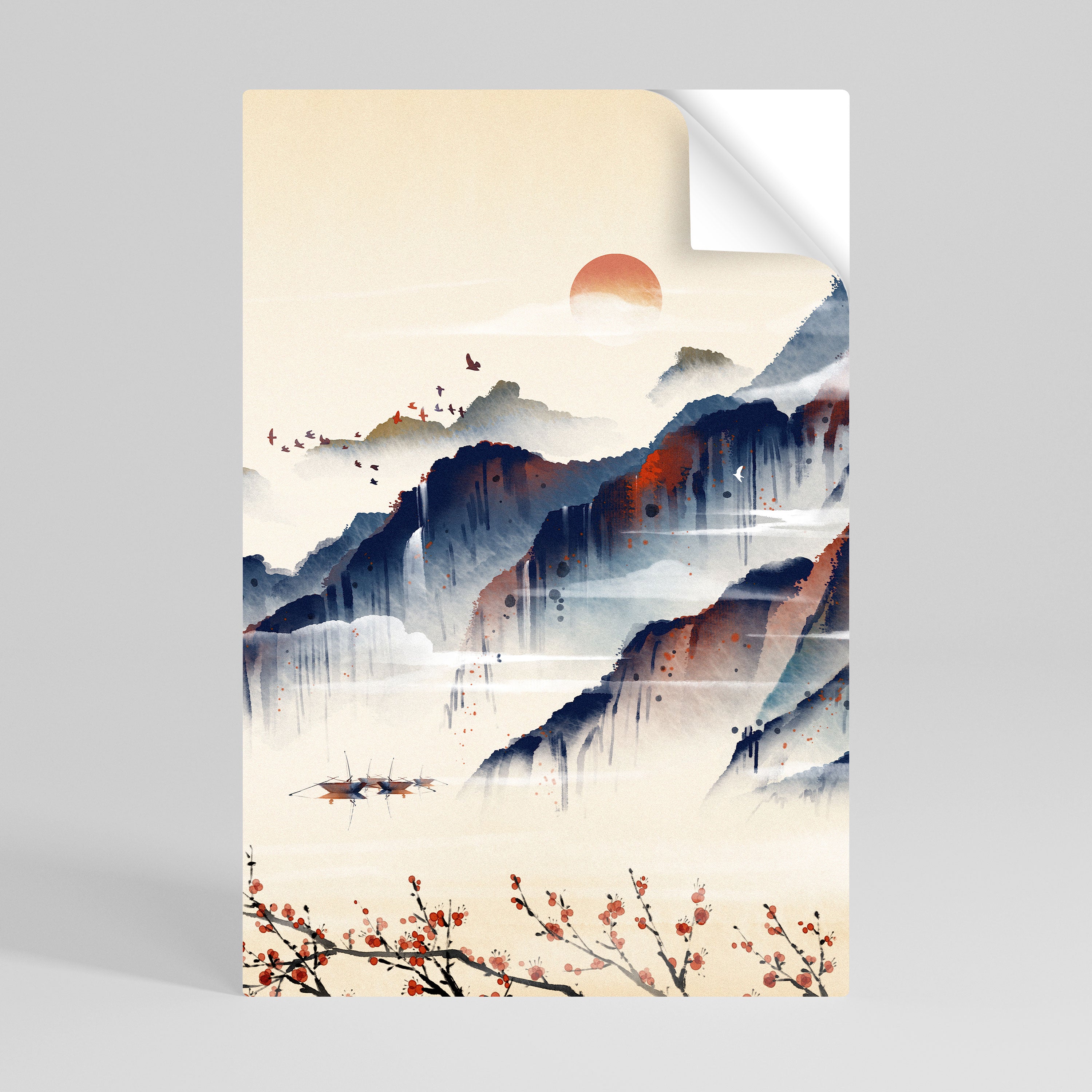 JAPANESE LANDSCAPE Selbstklebendes Poster - Hochformat