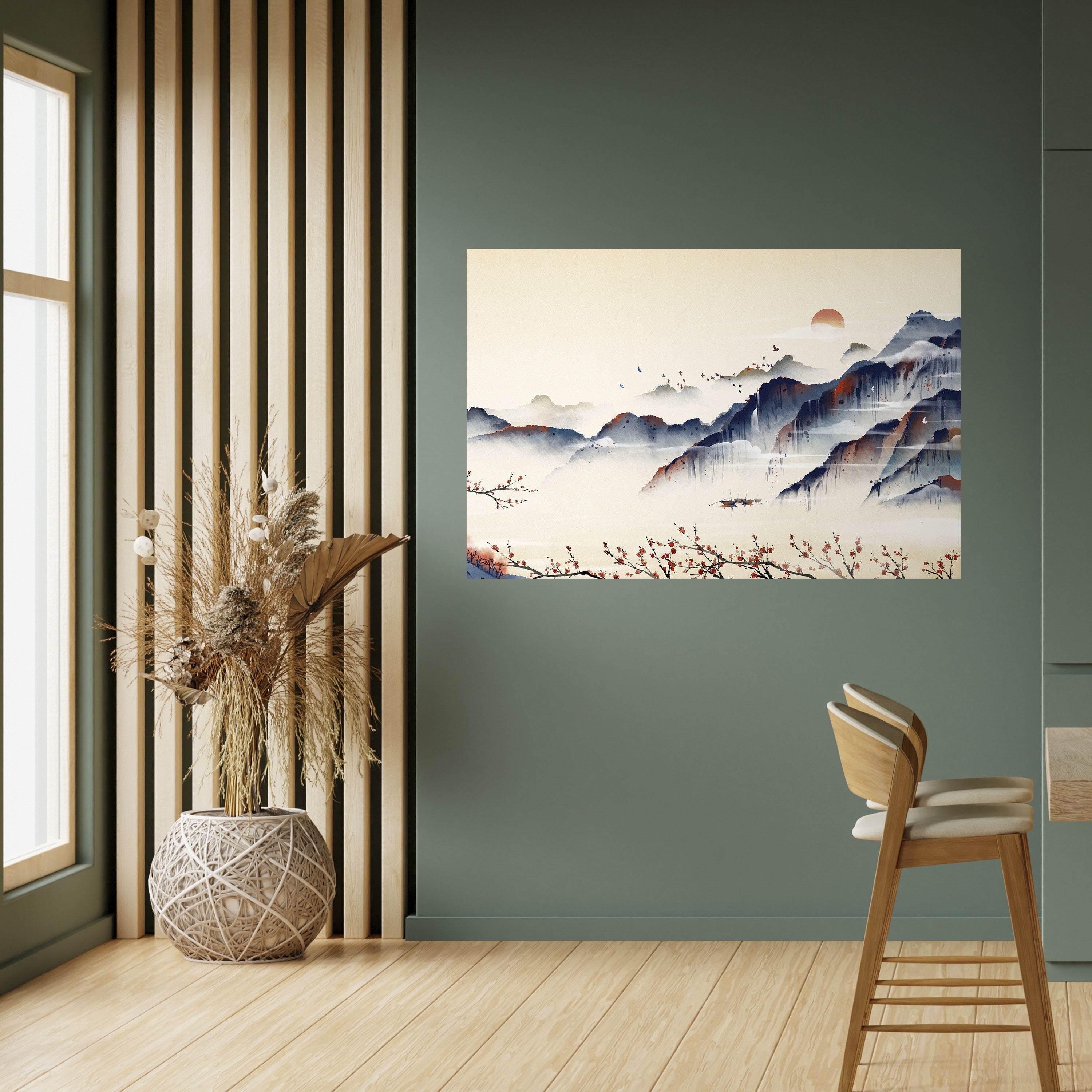 JAPANESE LANDSCAPE Peel and Stick Horizontal Poster