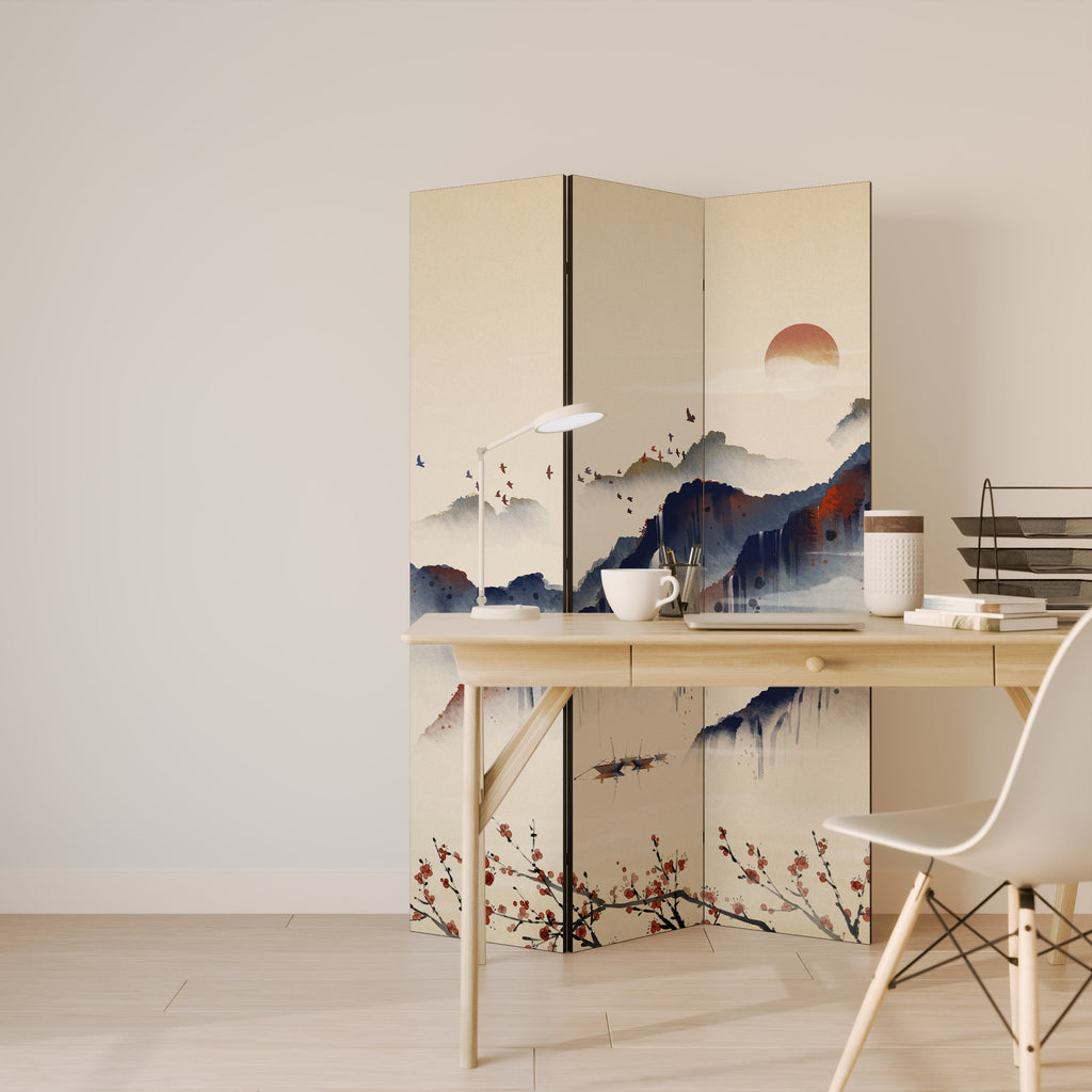 ORIENTAL LANDSCAPE 3-teiliger Paravent