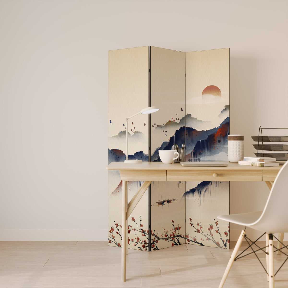 ORIENTAL LANDSCAPE 3-teiliger Paravent