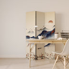ORIENTAL LANDSCAPE Decorative 3-Panel Room Divider