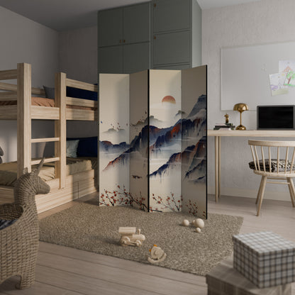 ORIENTAL LANDSCAPE 4-Panel Room Divider