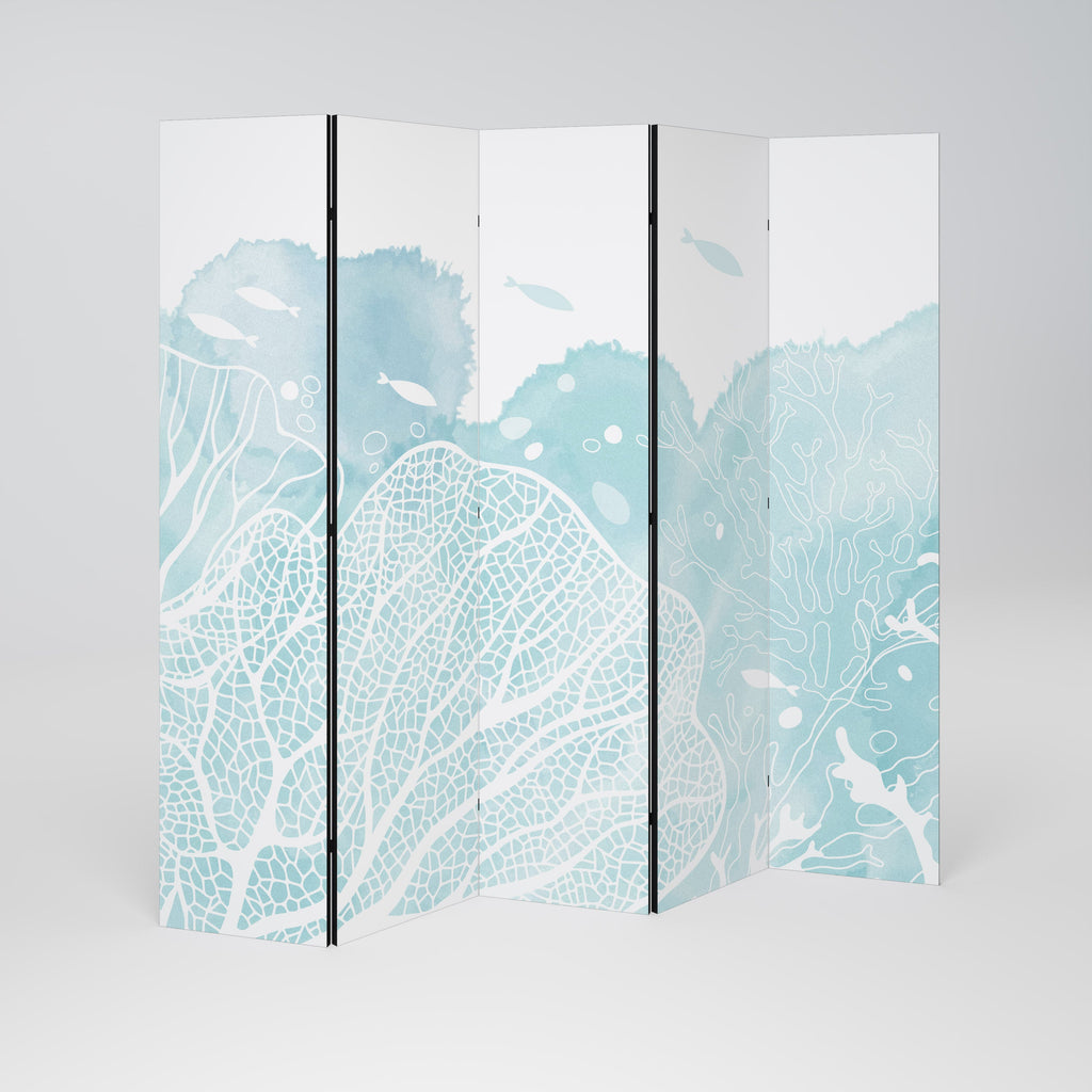 UNDERWATER PLEASURES Dekorativer 5-teiliger Raumteiler