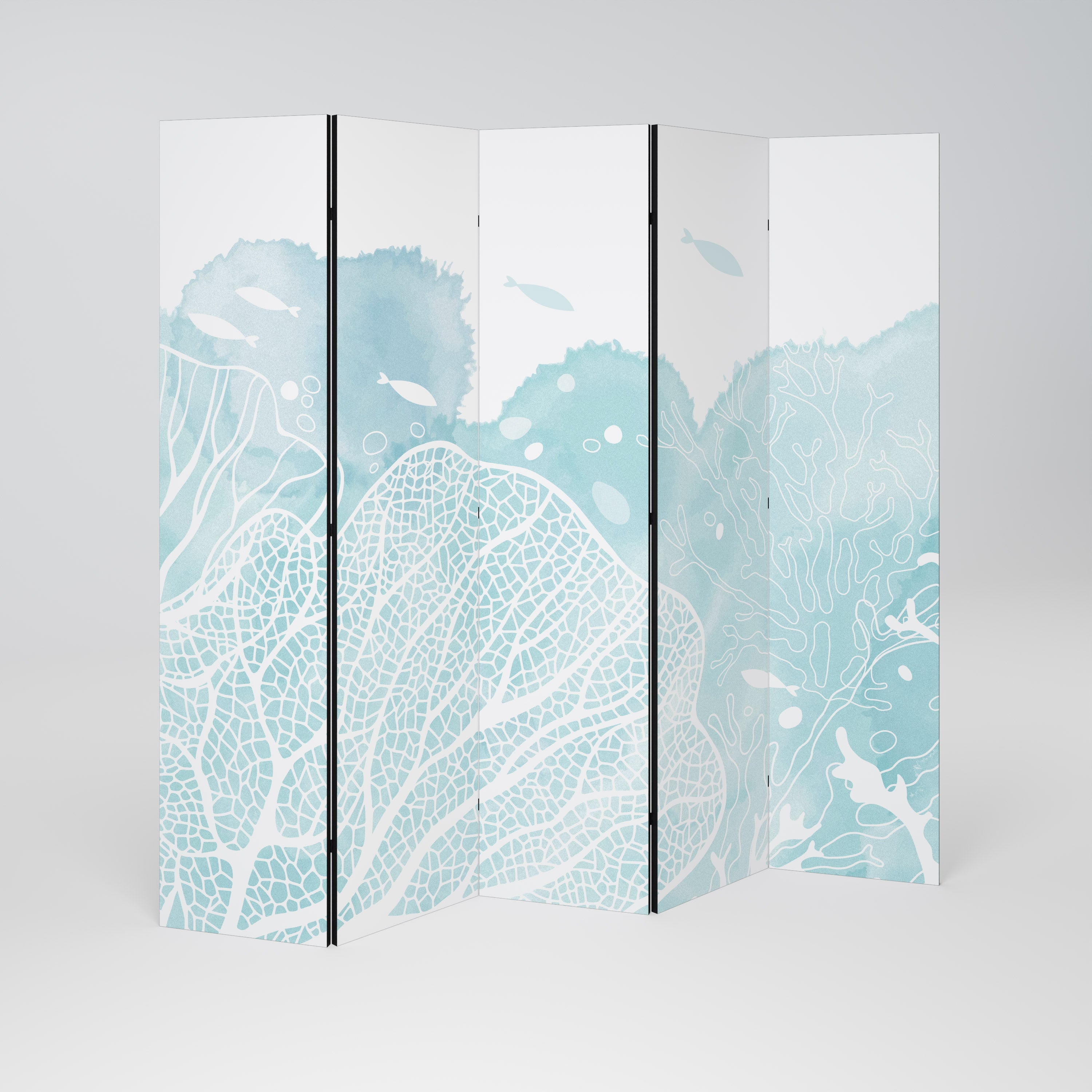 UNDERWATER PLEASURES Dekorativer 5-teiliger Raumteiler