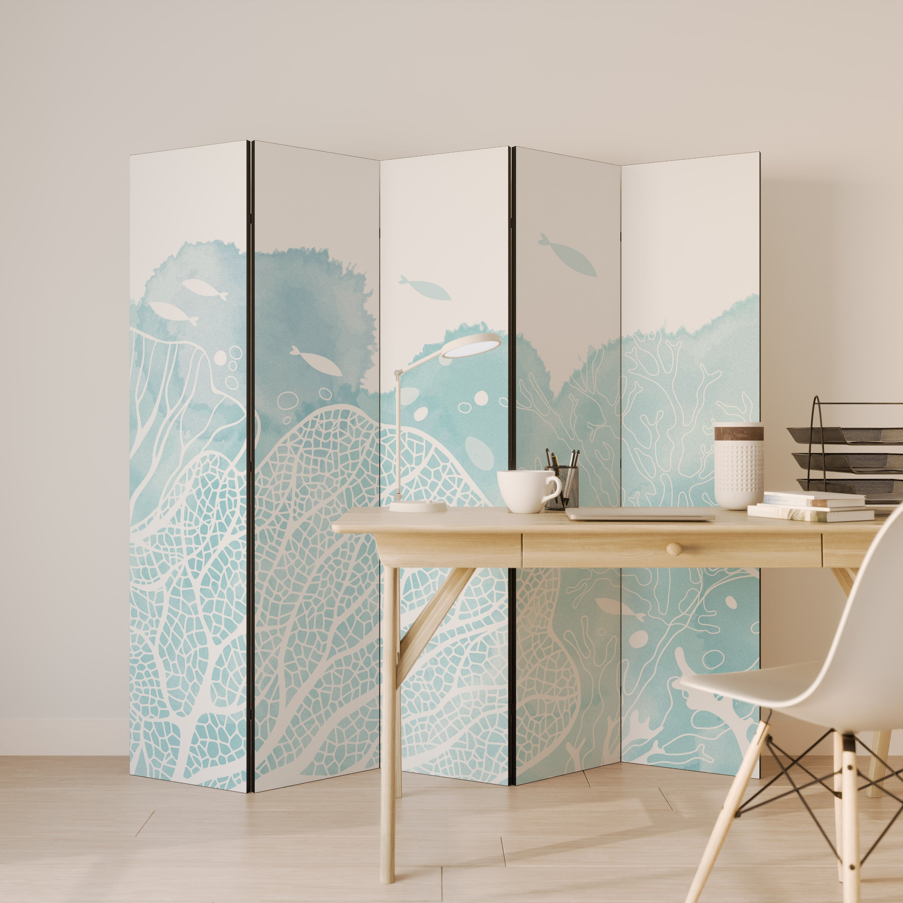 UNDERWATER PLEASURES 5-Panel Room Divider