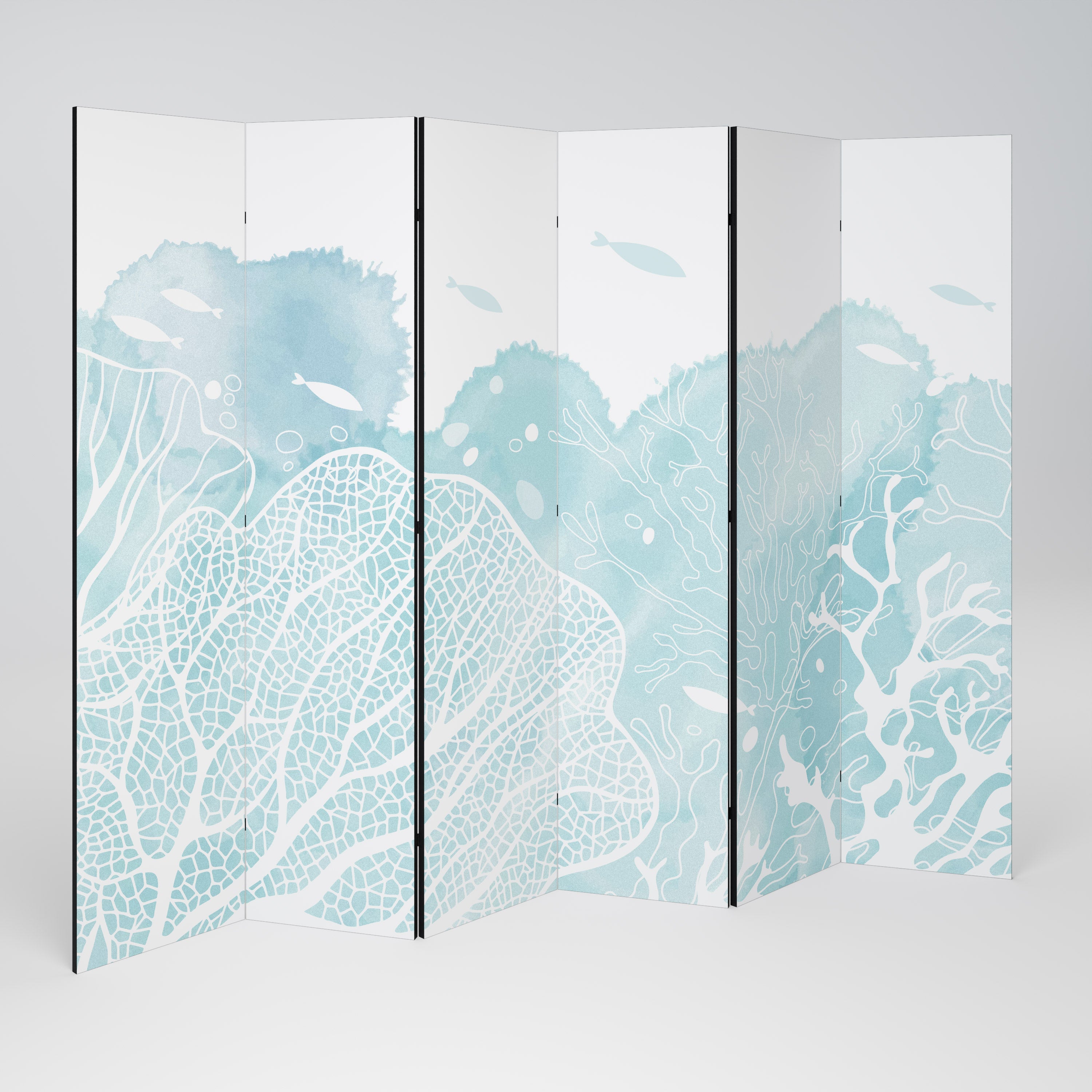 UNDERWATER PLEASURES Dekorativer 6-teiliger Raumteiler
