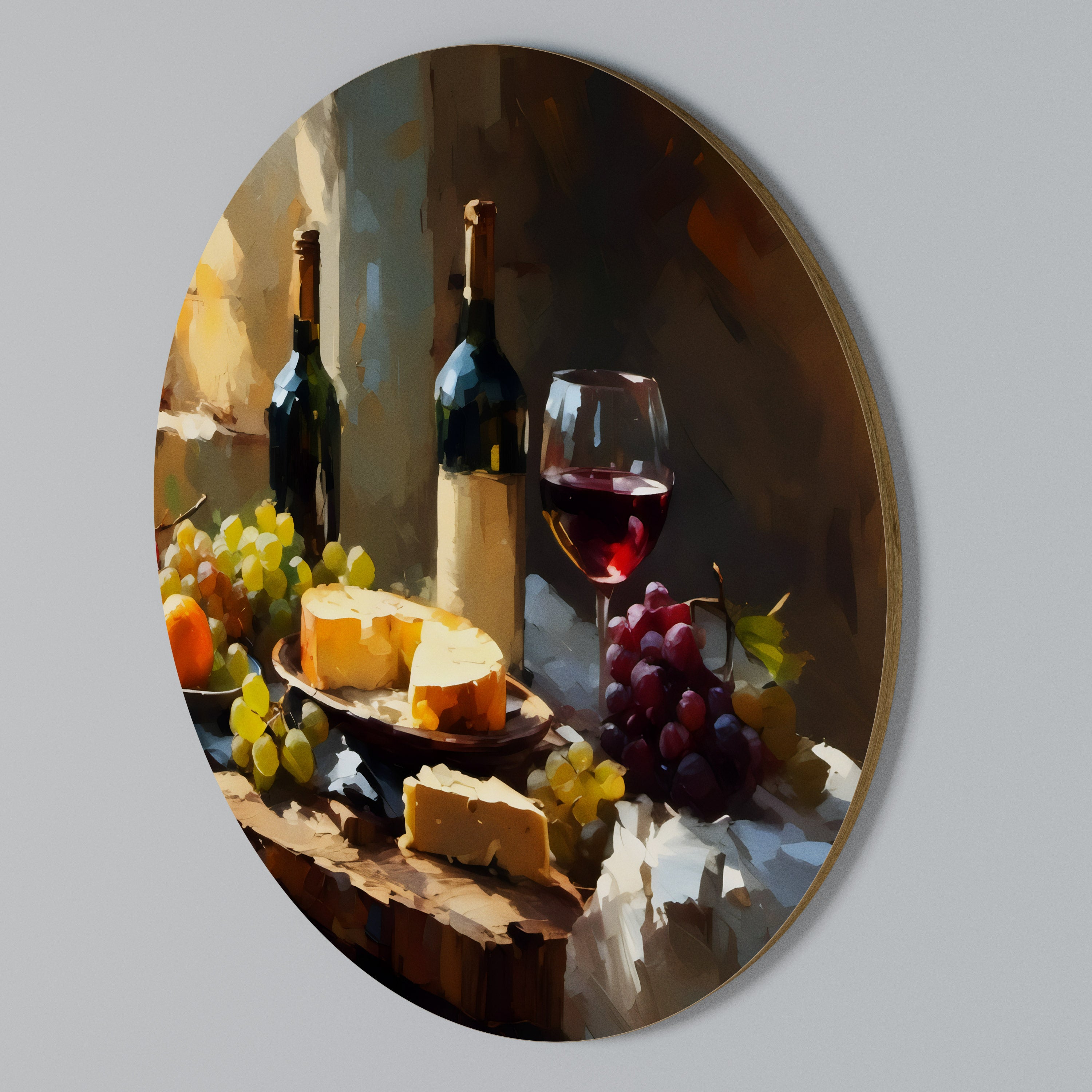 VINTAGE VINEYARD LUXURY Rundes Wandbild