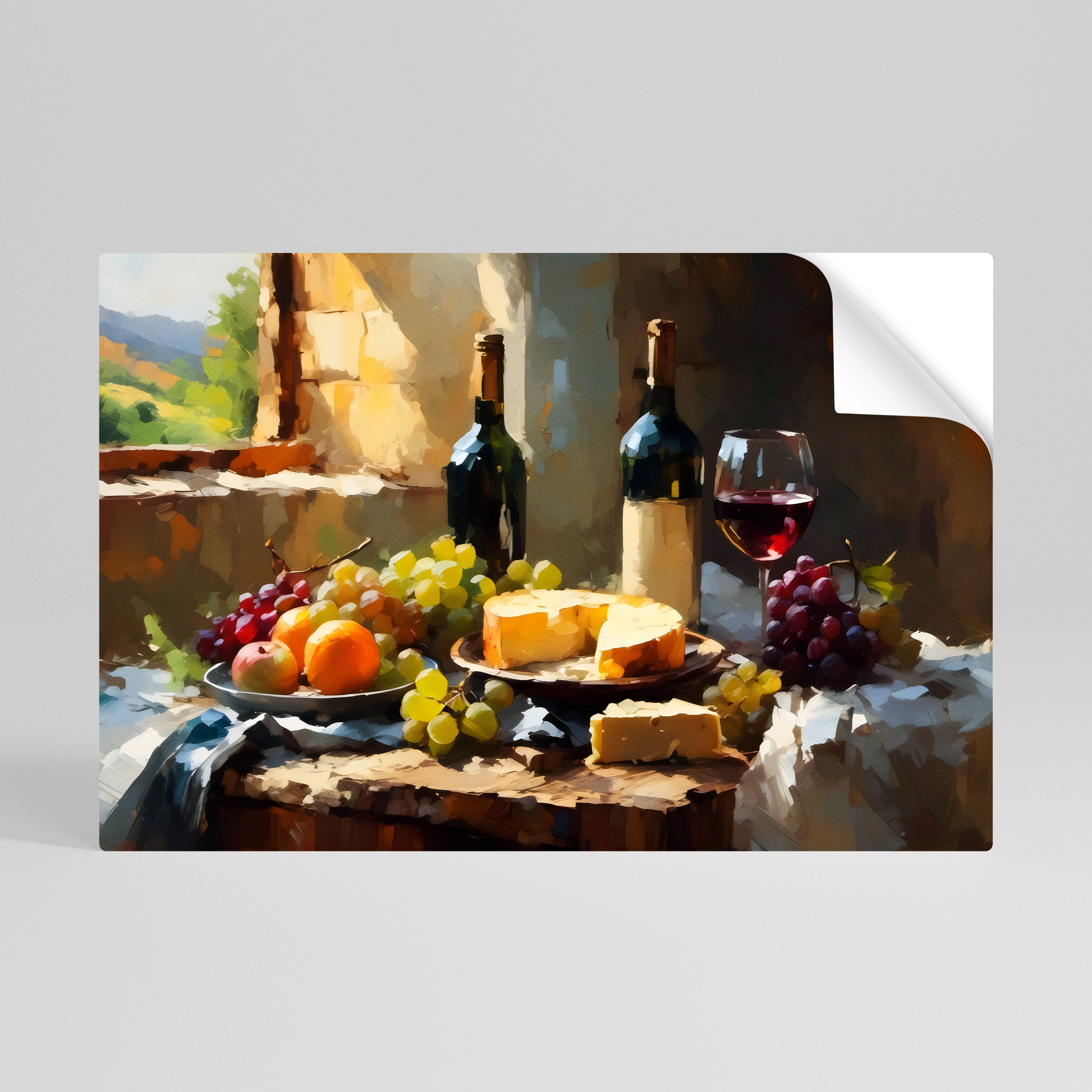 VINTAGE VINEYARD LUXURY Selbstklebendes Horizontal-Poster