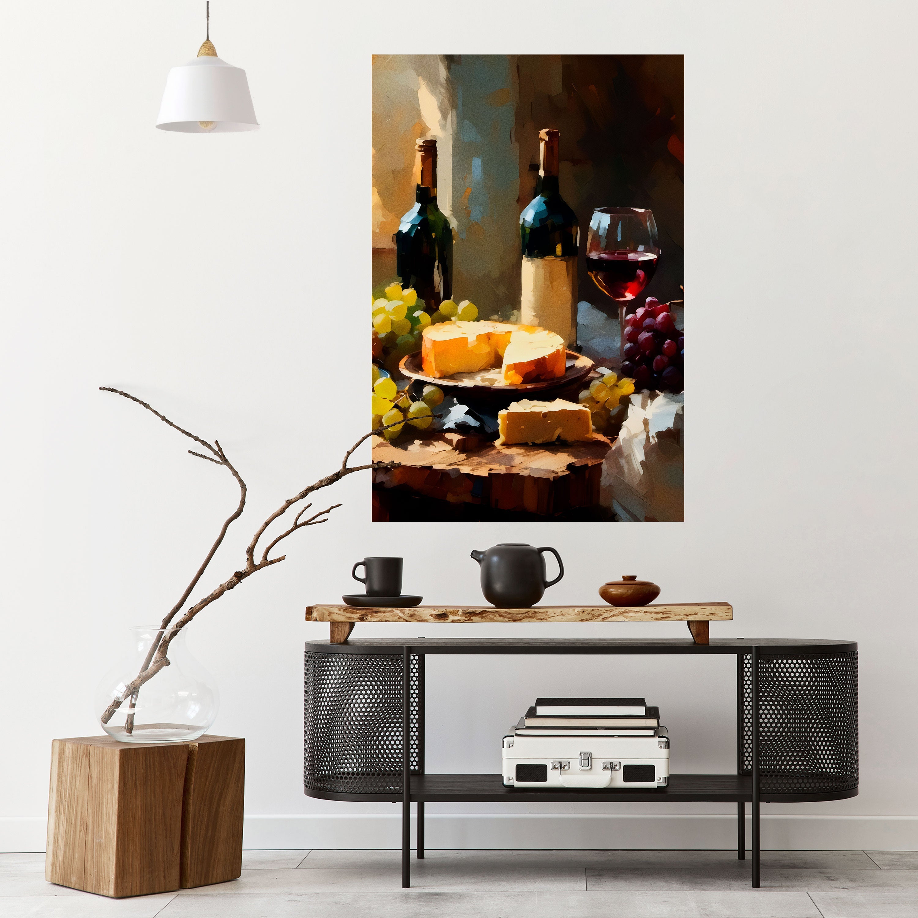 VINTAGE VINEYARD LUXURY Vertikales Poster zum Abziehen und Aufkleben