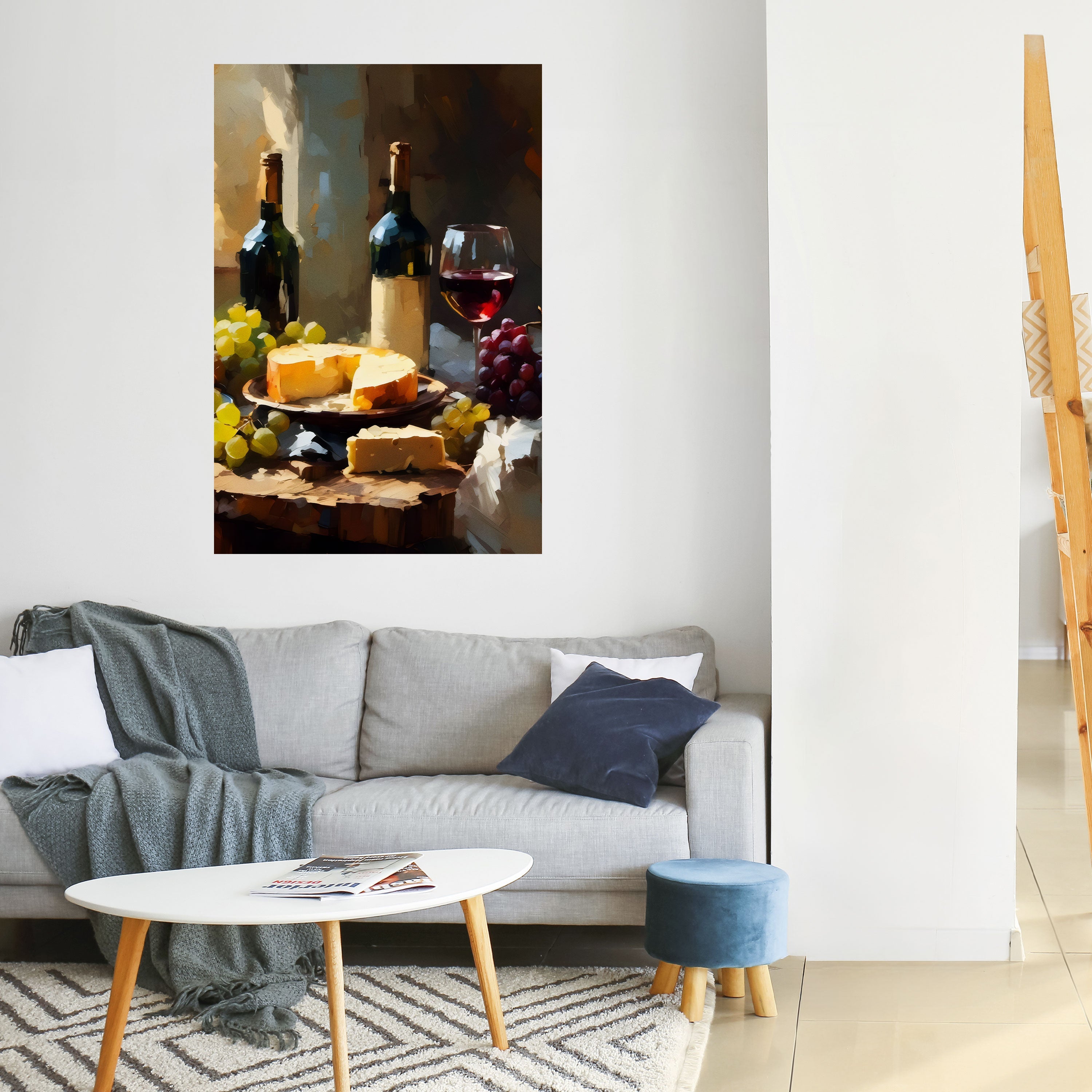 VINTAGE VINEYARD LUXURY Vertikales Poster zum Abziehen und Aufkleben
