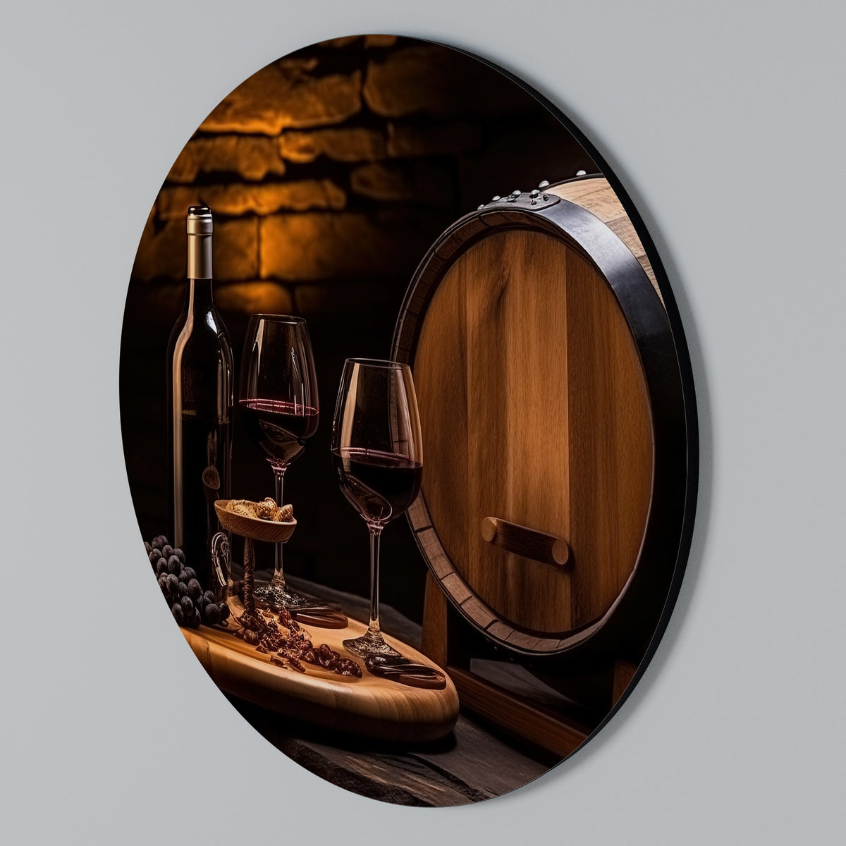 VINTAGE VIGNETTE Rundes Wandbild