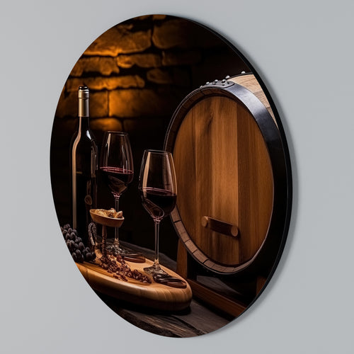 VINTAGE VIGNETTE Rundes Wandbild