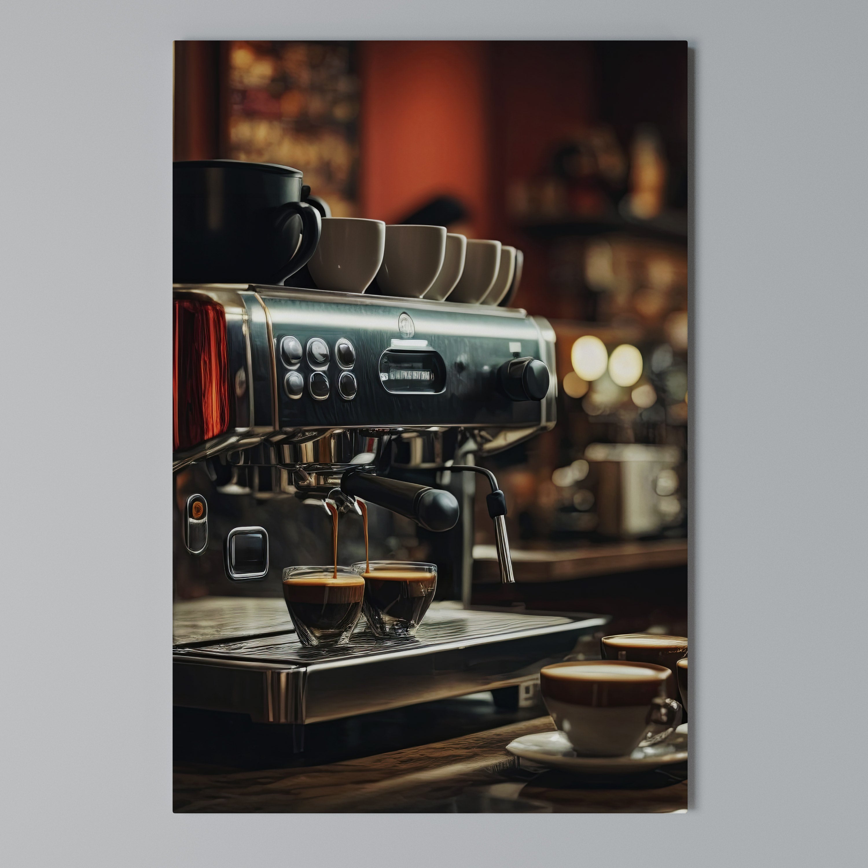 BARISTA’S DREAM MACHINE Vertical Canvas Print