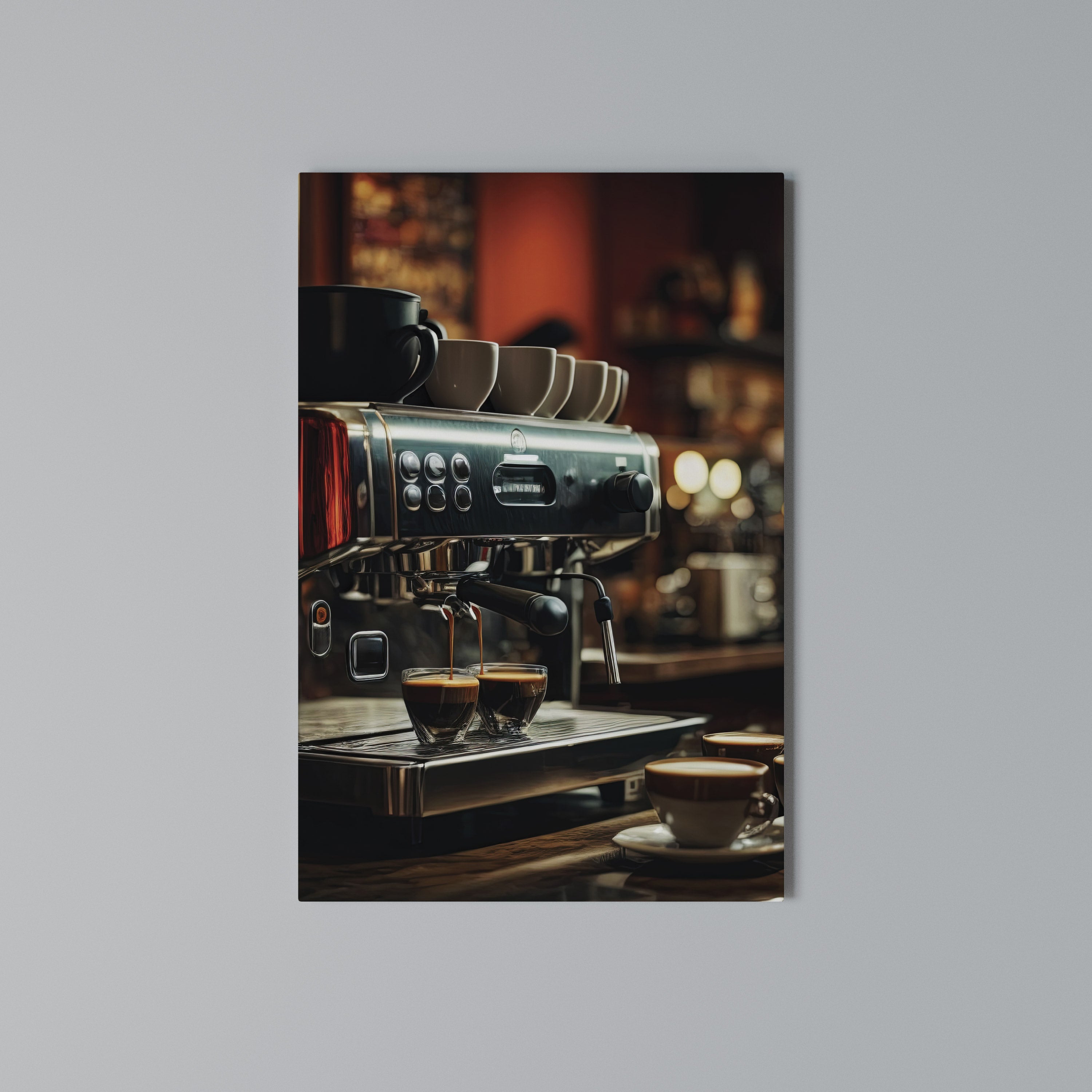 BARISTA’S DREAM MACHINE Vertical Canvas Print