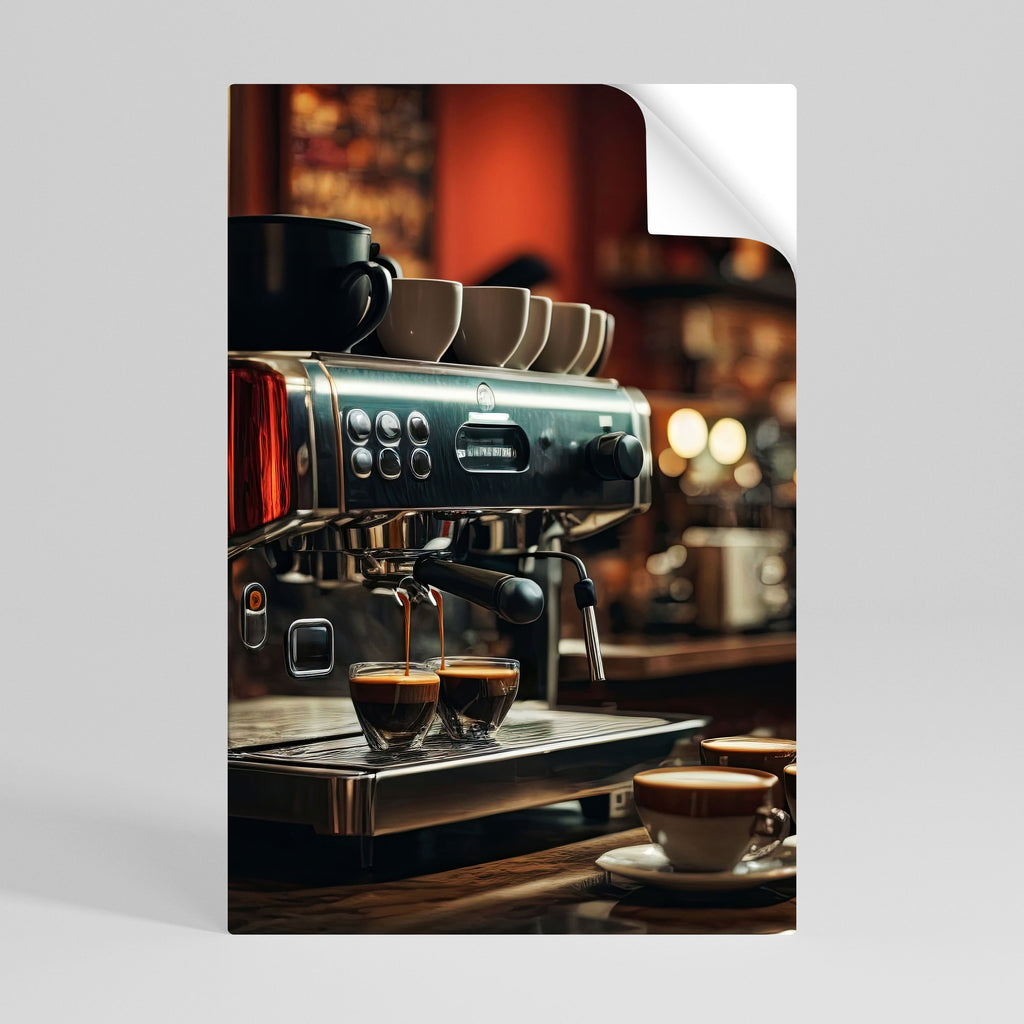BARISTA'S DREAM MACHINE Vertikales Poster zum Abziehen und Aufkleben