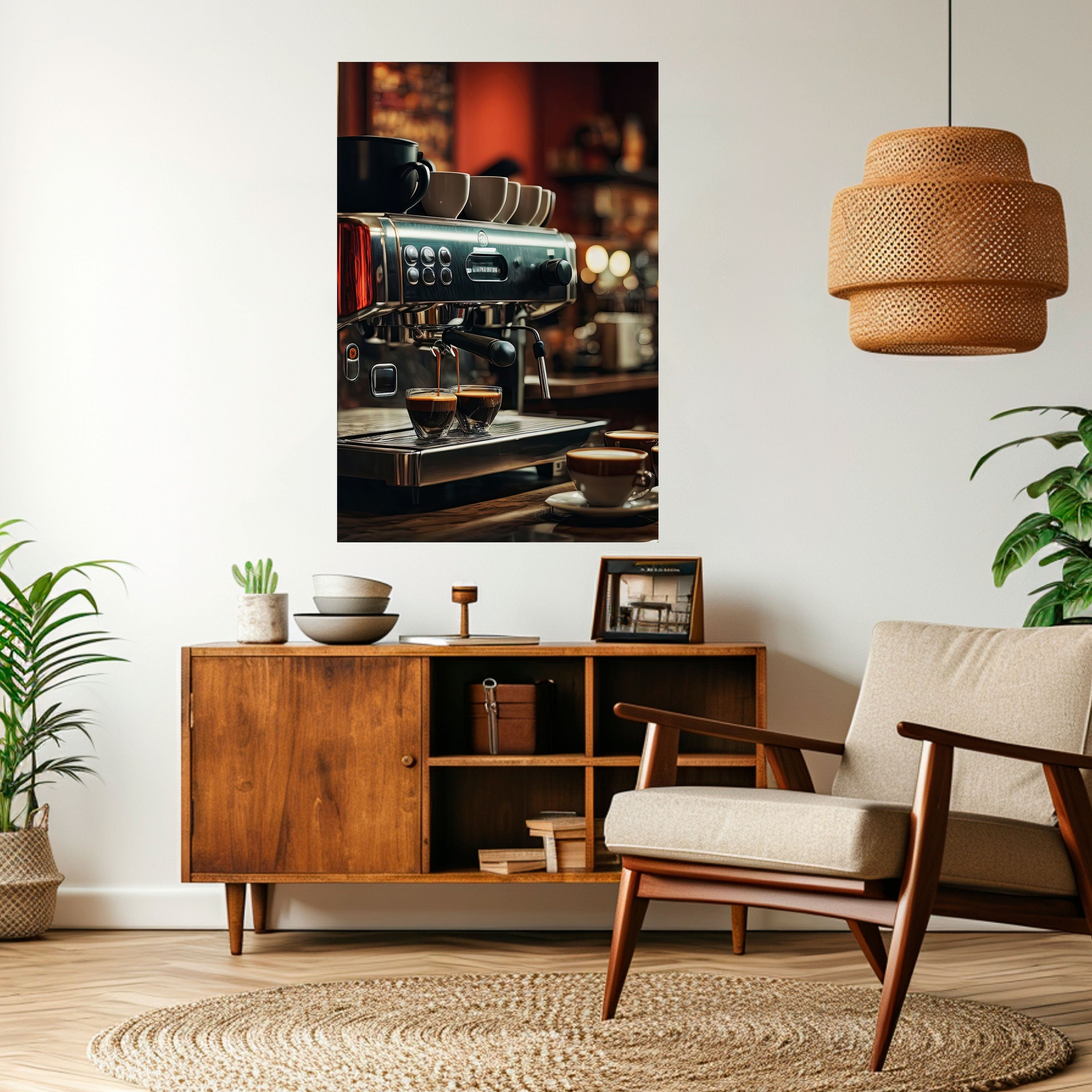 BARISTA'S DREAM MACHINE Vertikales Poster zum Abziehen und Aufkleben
