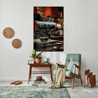 BARISTA’S DREAM MACHINE Selbstklebendes Poster - Hochformat