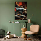 BARISTA’S DREAM MACHINE Selbstklebendes Poster - Hochformat