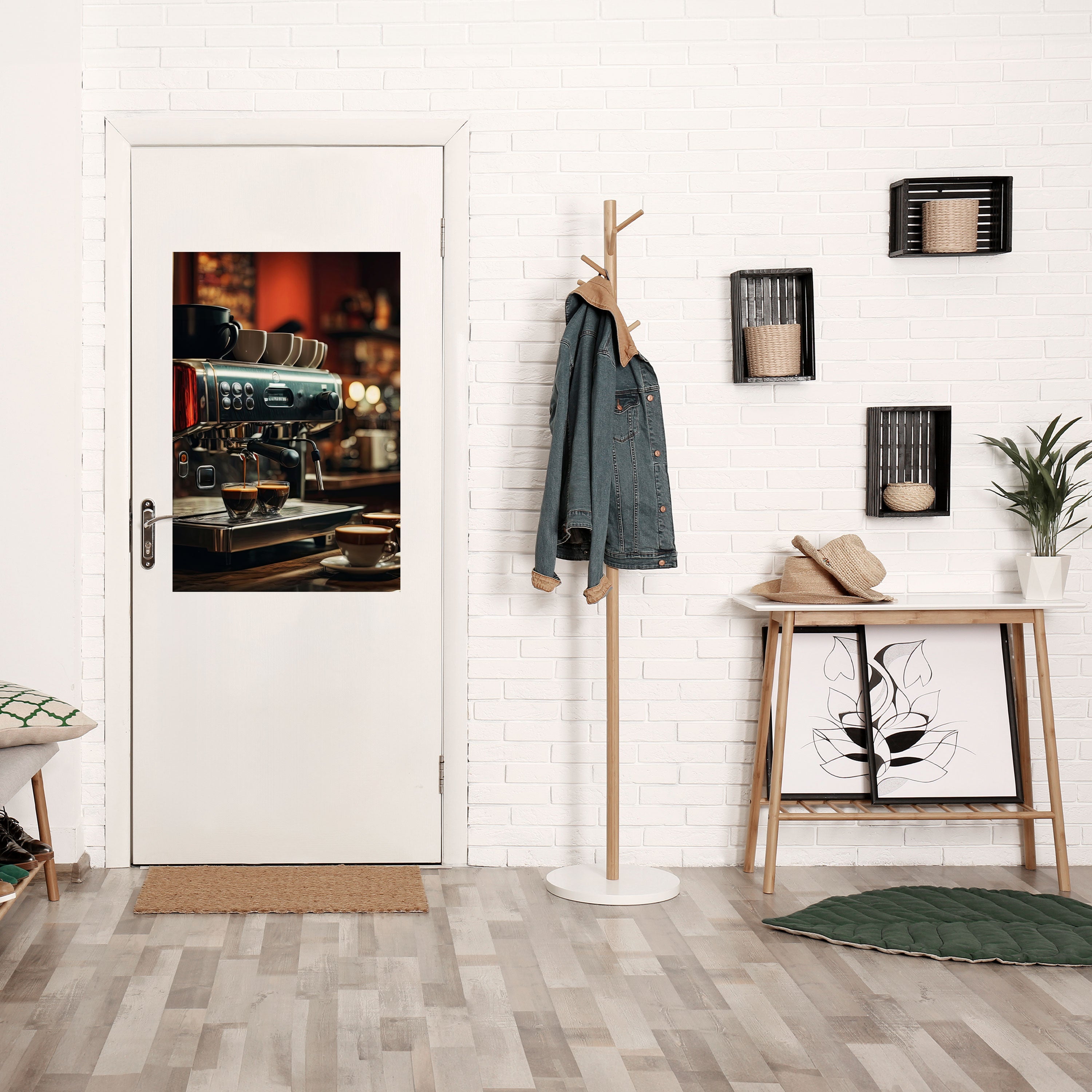 BARISTA'S DREAM MACHINE Vertikales Poster zum Abziehen und Aufkleben
