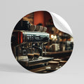 BARISTA’S DREAM MACHINE Runder Wandsticker zum Abziehen und Aufkleben