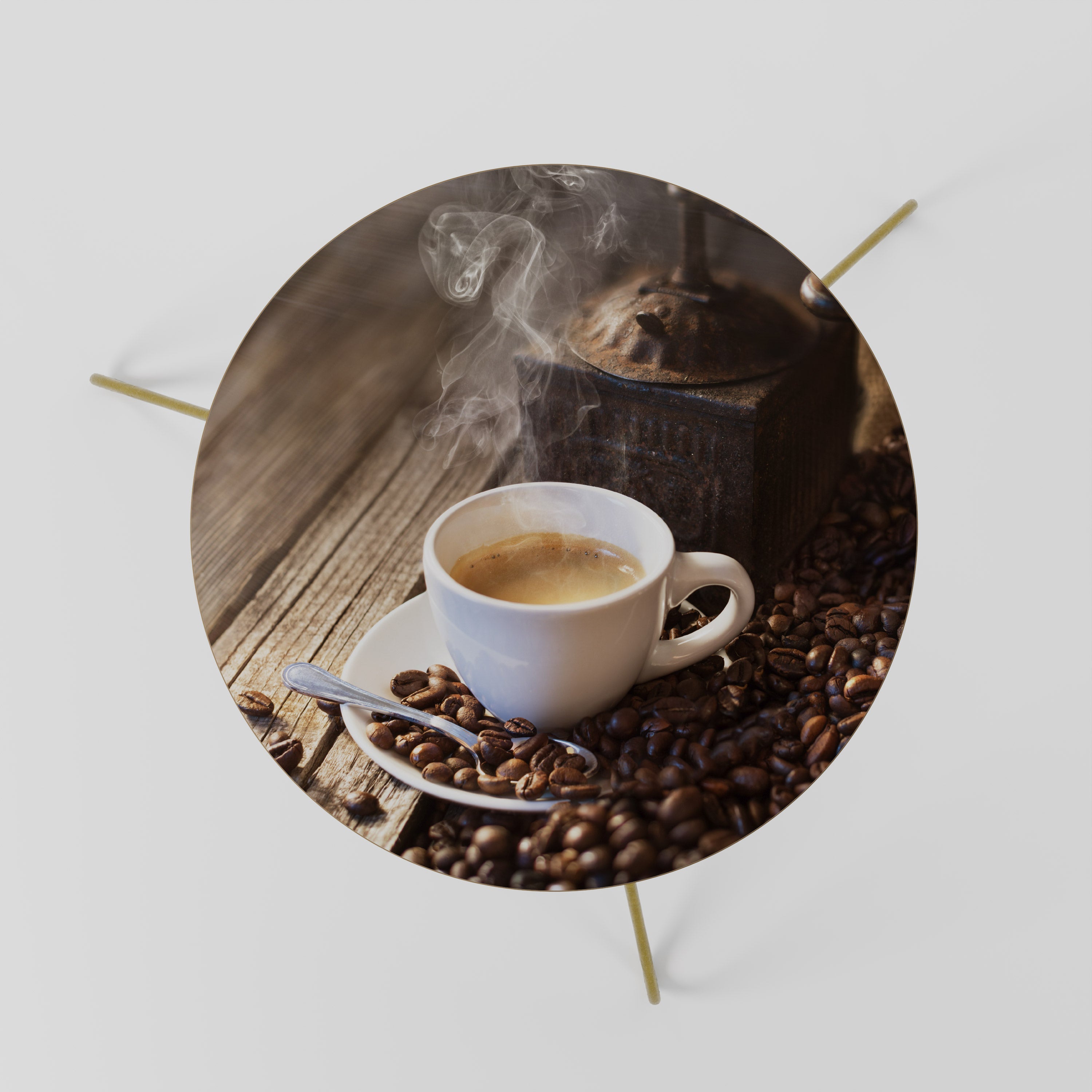 DAMPFENDES GEBRÜHTES VERGNÜGEN Couchtisch 60