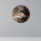 STEAMING BREWED DELIGHT Runde Wanddekoration Ø 69 cm