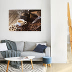 STEAMING BREWED DELIGHT Selbstklebendes Horizontal-Poster