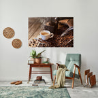 STEAMING BREWED DELIGHT Selbstklebendes Horizontal-Poster