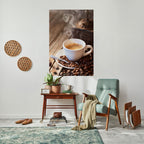 STEAMING BREWED DELIGHT Selbstklebendes Poster - Hochformat