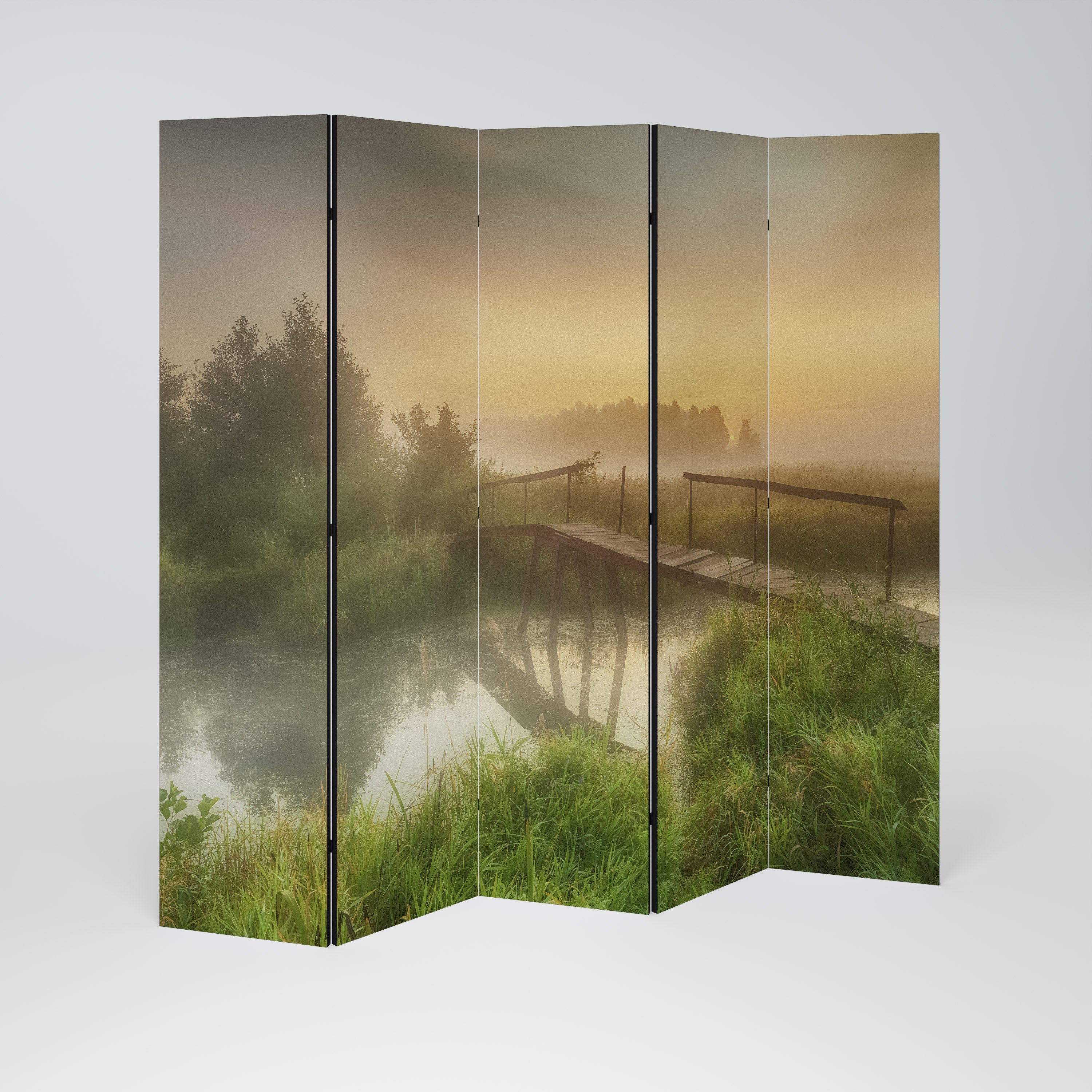 DREAMY HAZE Dekorativer 5-teiliger Raumteiler