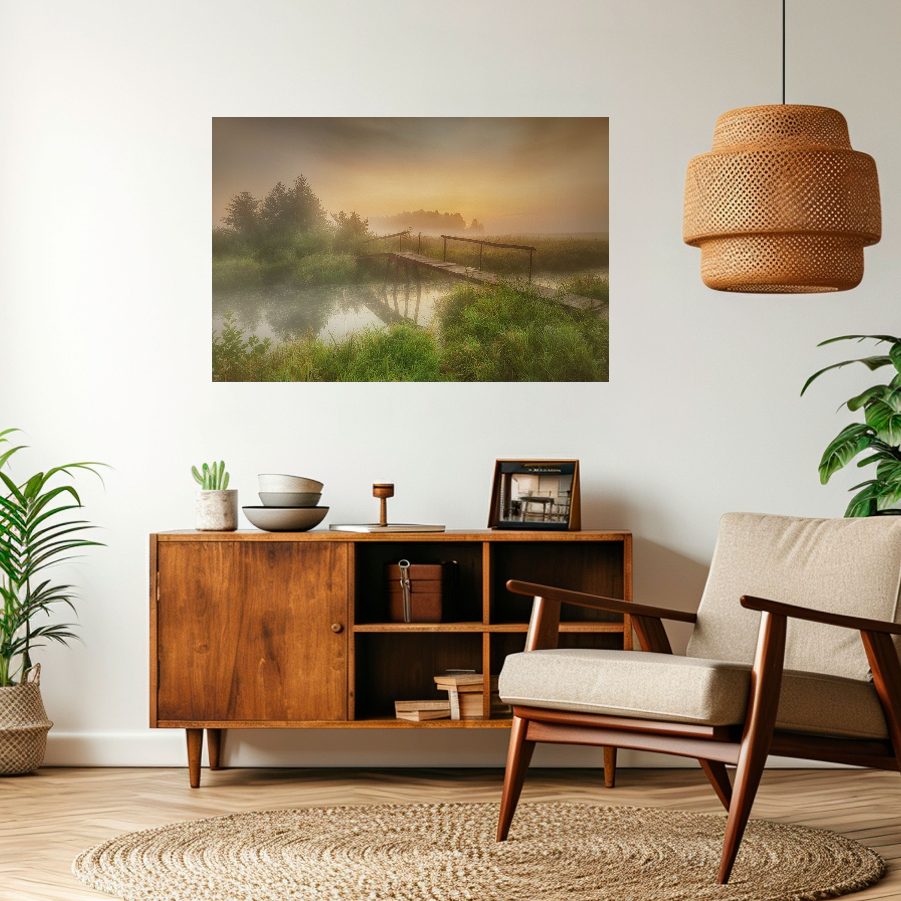 DREAMY HAZE Peel and Stick Horizontal Poster