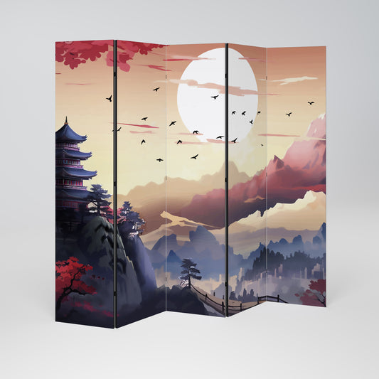 JAPANESE AURA 5-teiliger Paravent