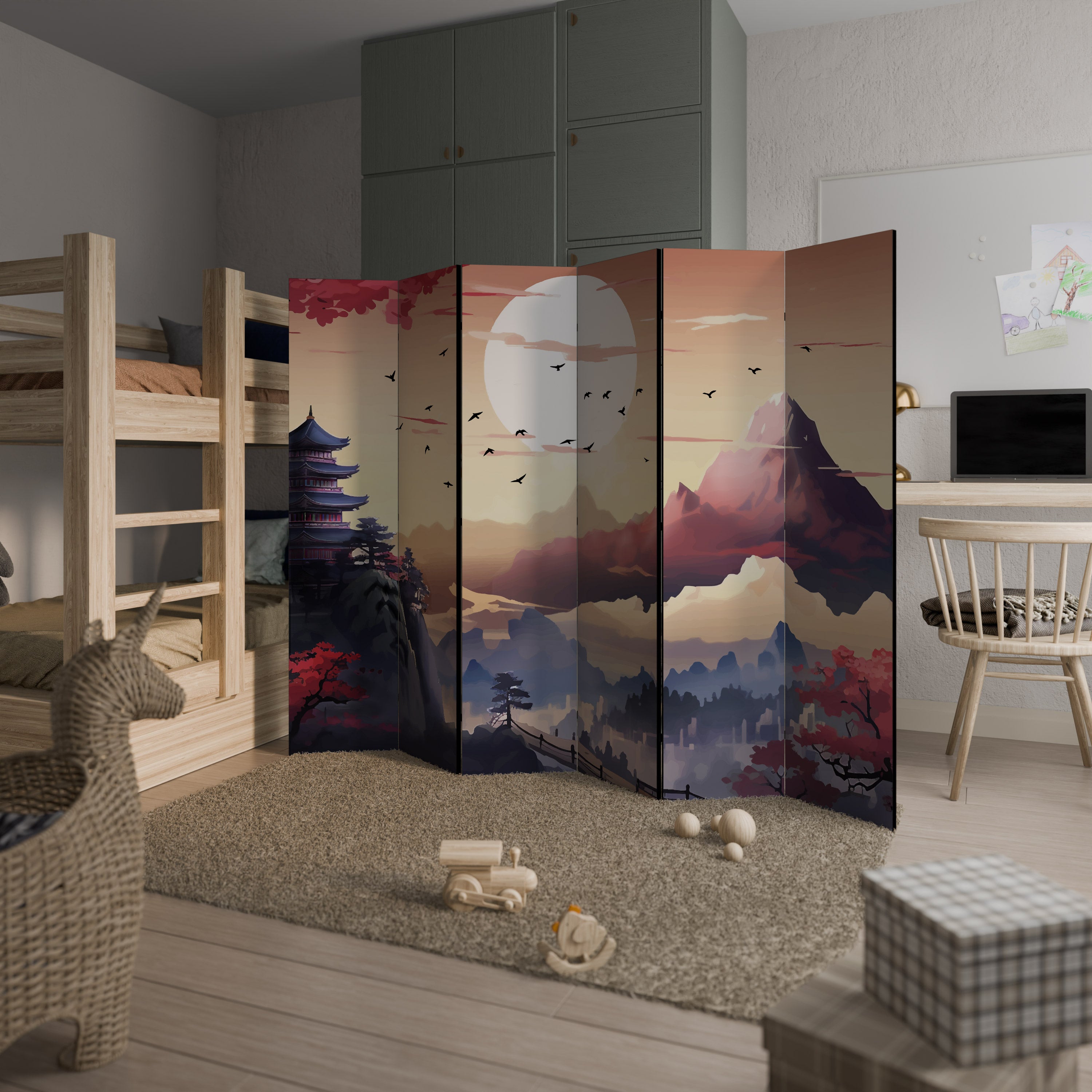 JAPANESE AURA 6-teiliger Paravent