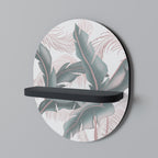 DELICATE BLISS Oval Art Shelf In Black Finish