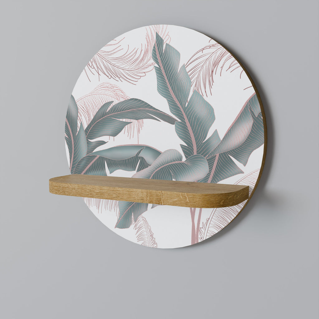 DELICATE BLISS Rundes Kunstregal in Eiche-Optik