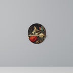 BOTANICAL BIRDSONG Ovales Kunstregal in Eiche-Optik