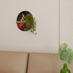 BOTANICAL BIRDSONG Ovales Kunstregal in Eiche-Optik