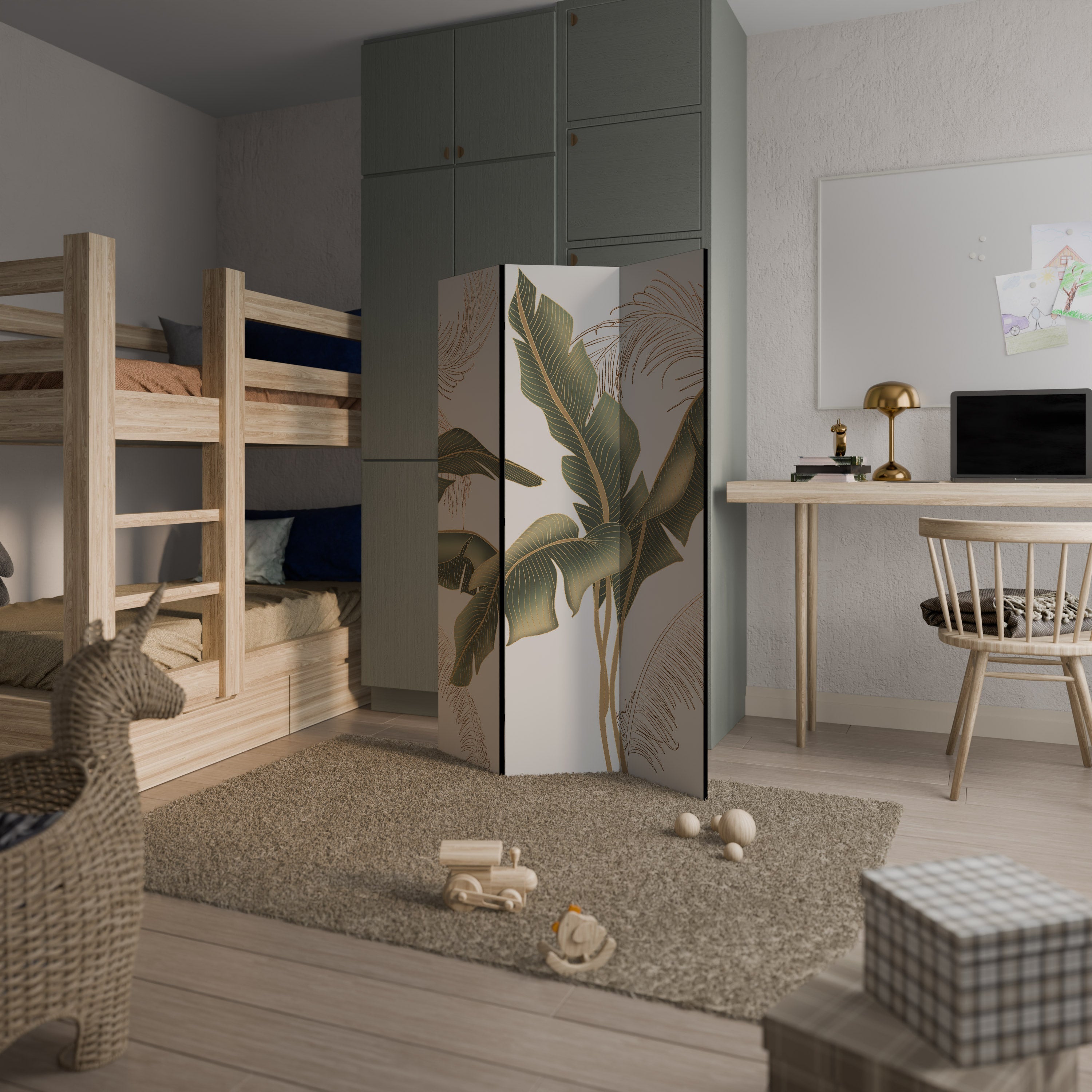 SUBTLE CHARM Dekorativer 3-teiliger Raumteiler