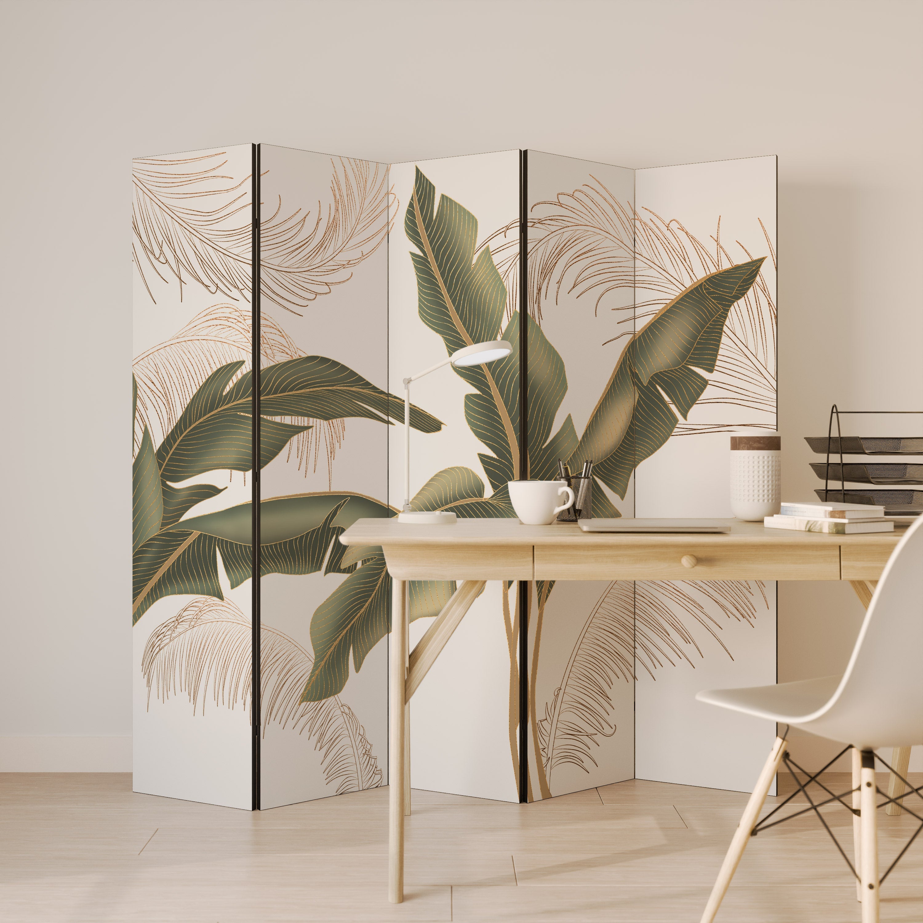 SUBTLE CHARM Dekorativer 5-teiliger Raumteiler