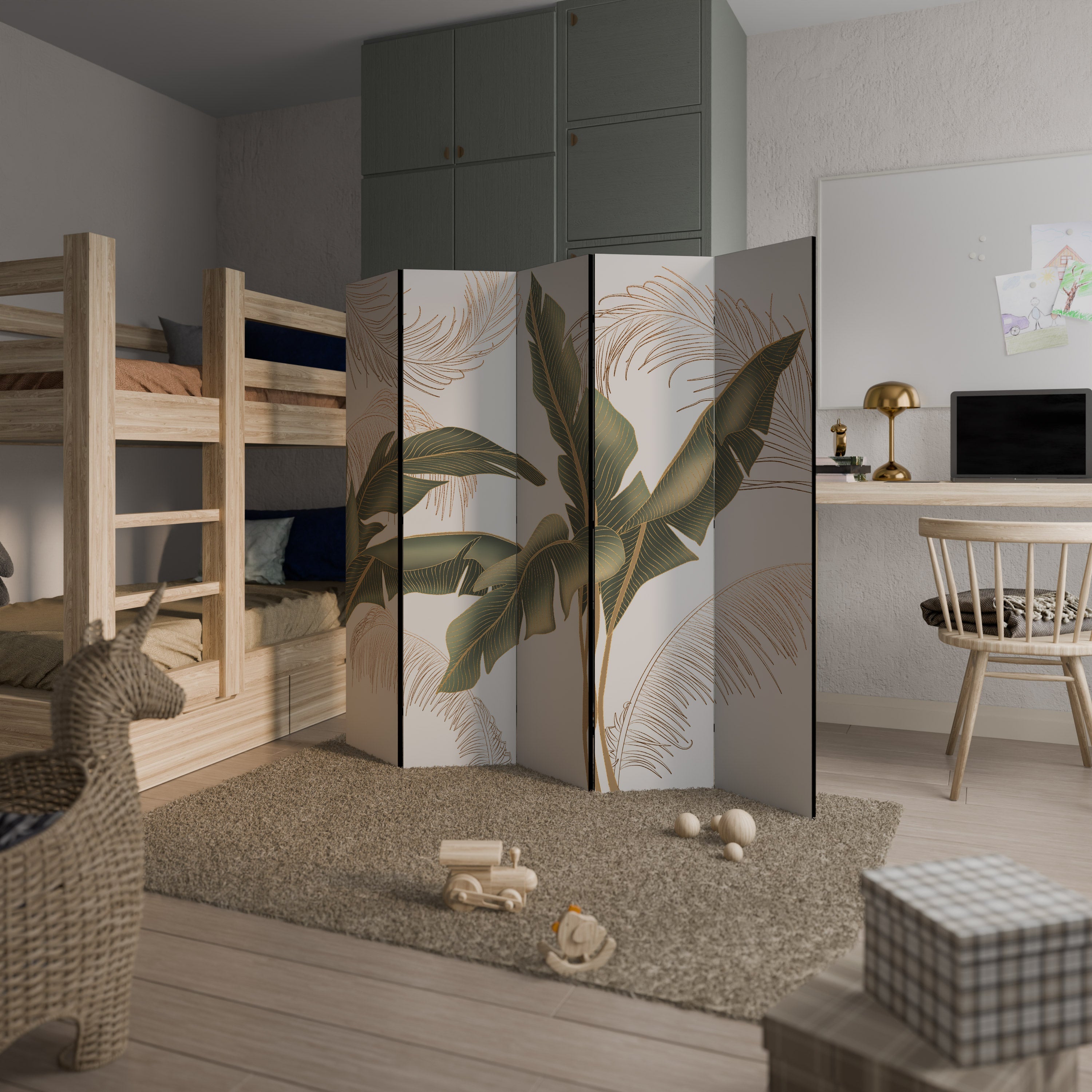 SUBTLE CHARM Dekorativer 5-teiliger Raumteiler