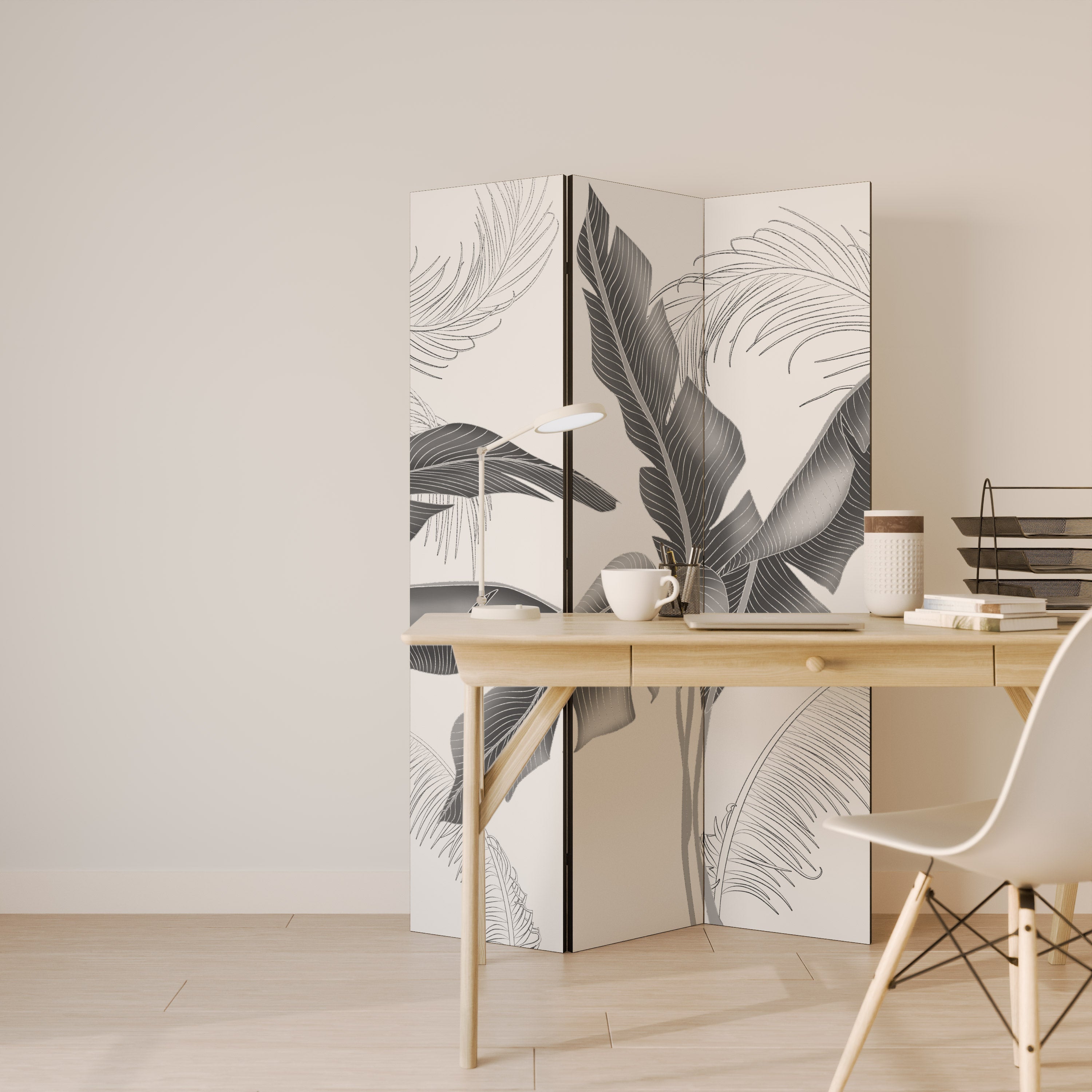 CALM ALLURE Dekorativer 3-teiliger Raumteiler