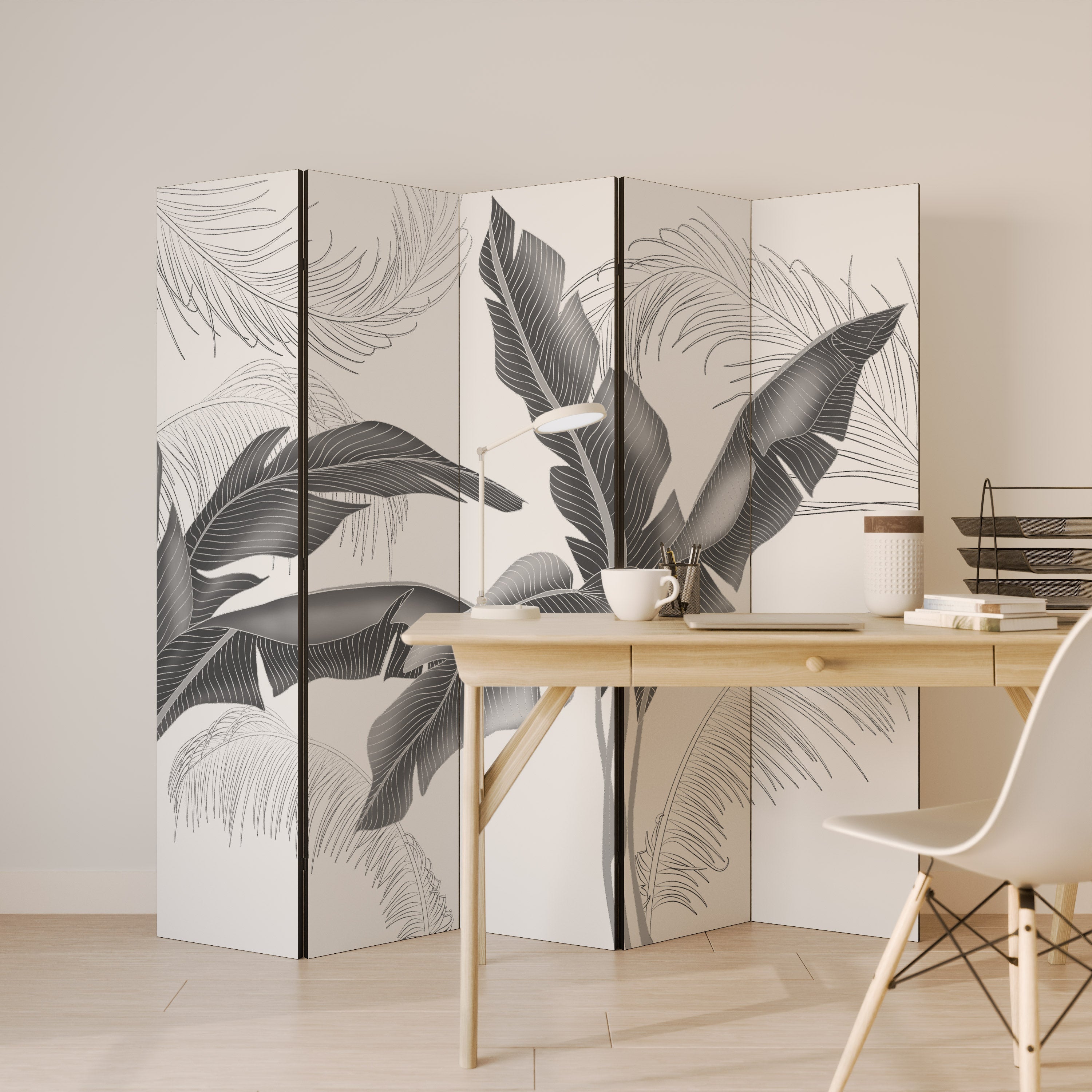 CALM ALLURE Dekorativer 5-teiliger Raumteiler