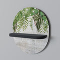 URBAN TROPICS Oval Art Shelf In Black Finish