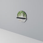 URBAN TROPICS Oval Art Shelf In Black Finish