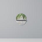 URBAN TROPICS Oval Art Shelf In Black Finish